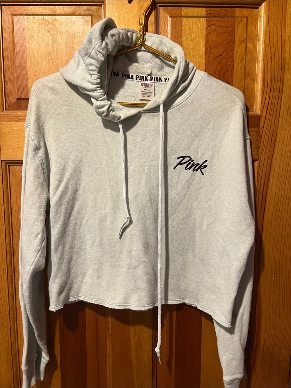Victoria's Secret PINK Hoodie in Light Mint with Black logo